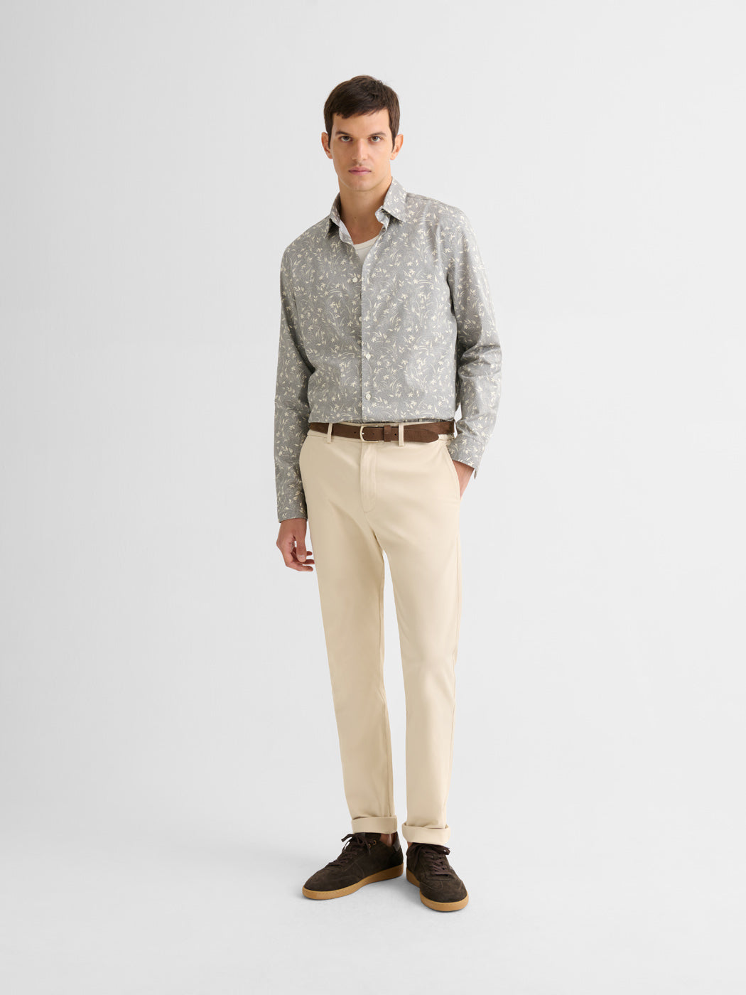 Chemise slim en coton fleurie - DEVRED 1902