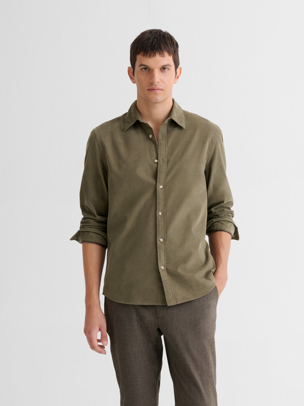 Chemise slim en velours - DEVRED 1902