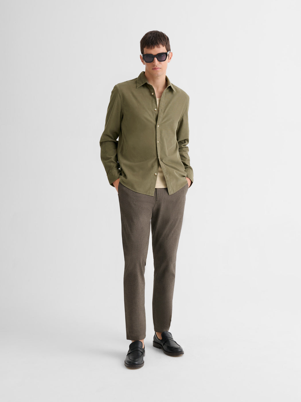Chemise slim en velours - DEVRED 1902