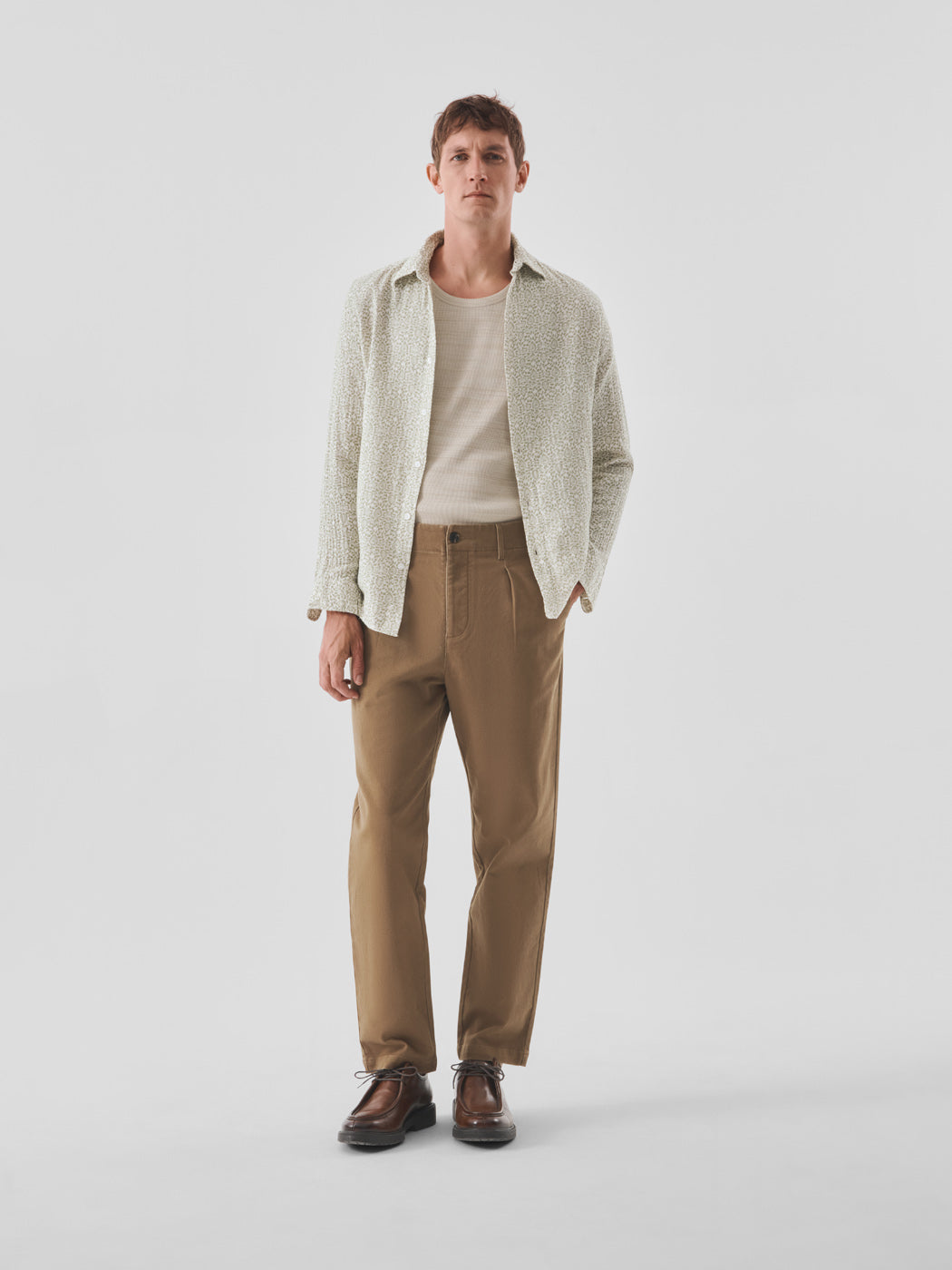 Chemise slim en coton à motif - DEVRED 1902