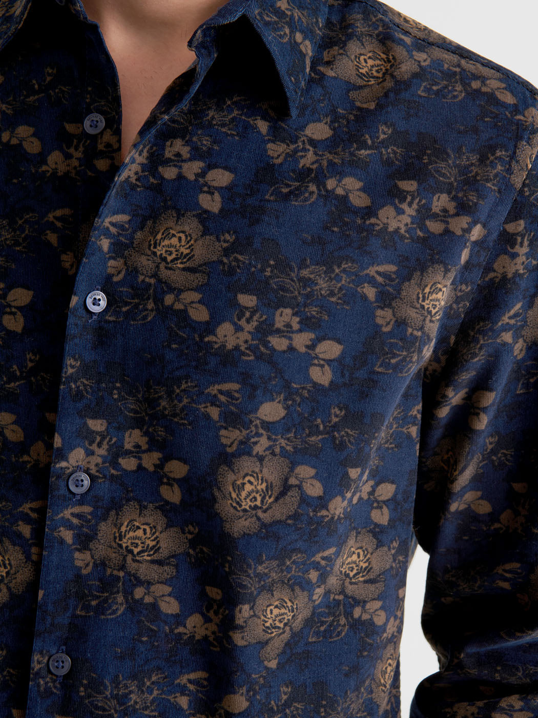 Chemise slim en velours fleurie - DEVRED 1902