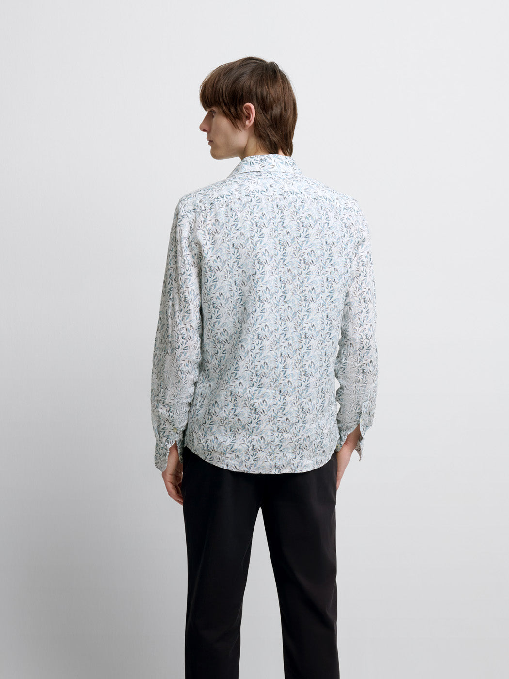 Chemise slim en lin fleurie - DEVRED 1902