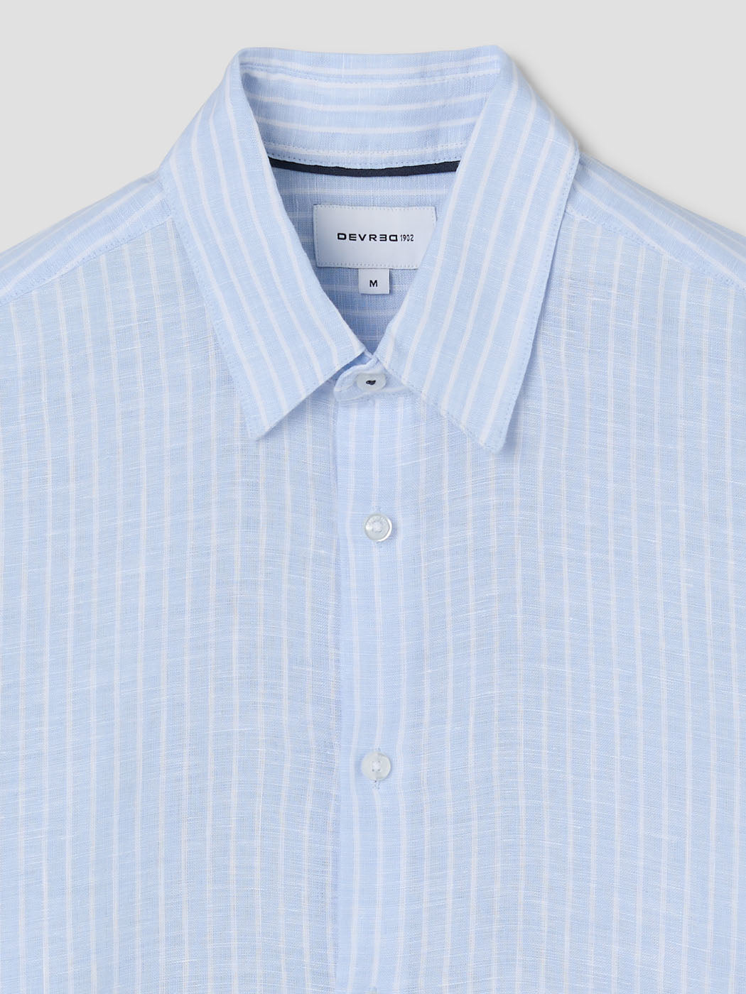 Chemise slim rayée en lin - DEVRED 1902