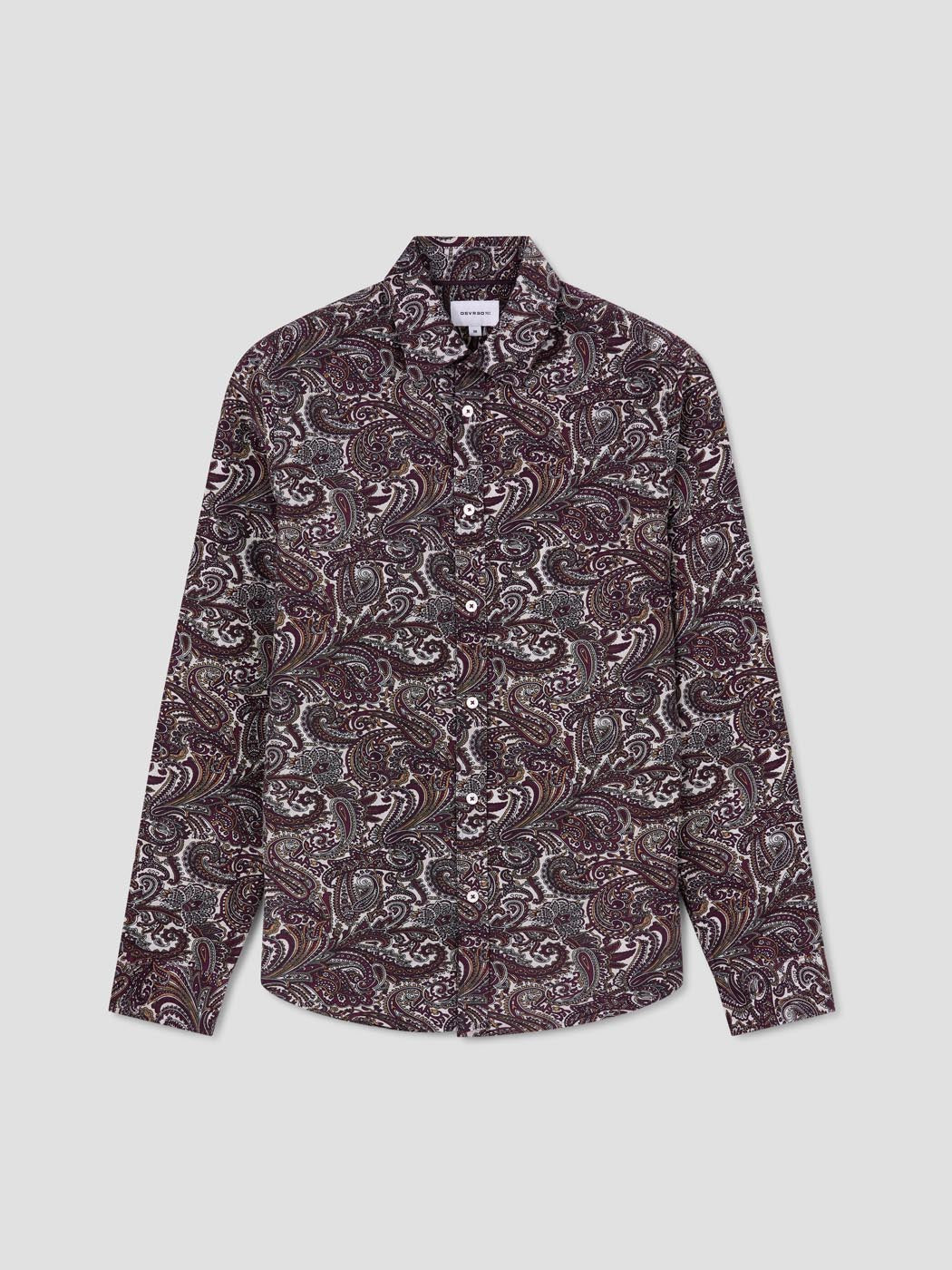 Chemise slim en coton bio à motifs - DEVRED 1902