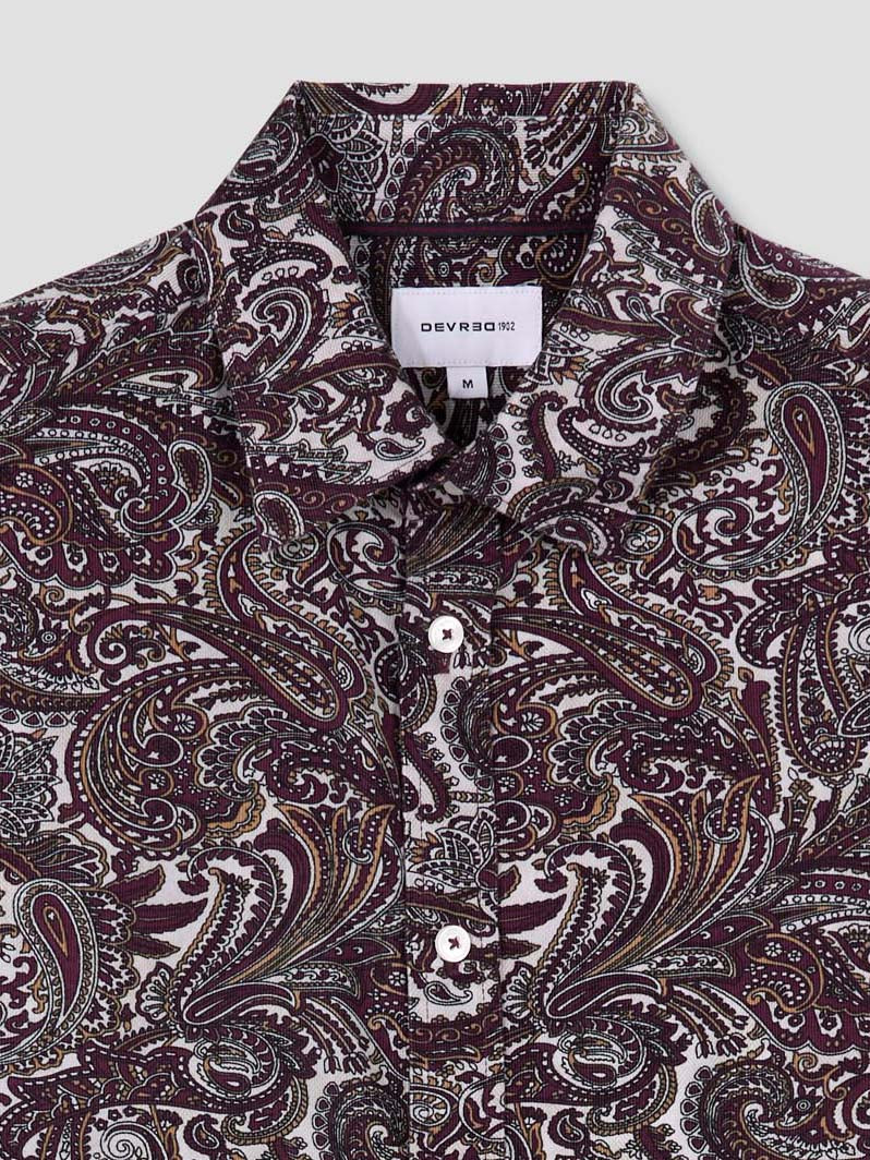 Chemise slim en coton bio à motifs - DEVRED 1902