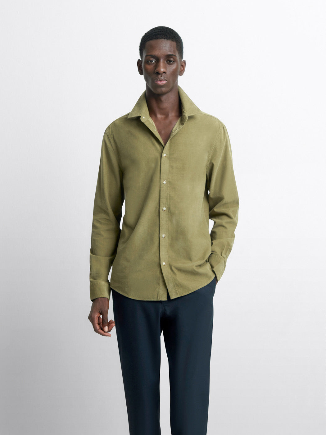 Chemise slim en velours - DEVRED 1902