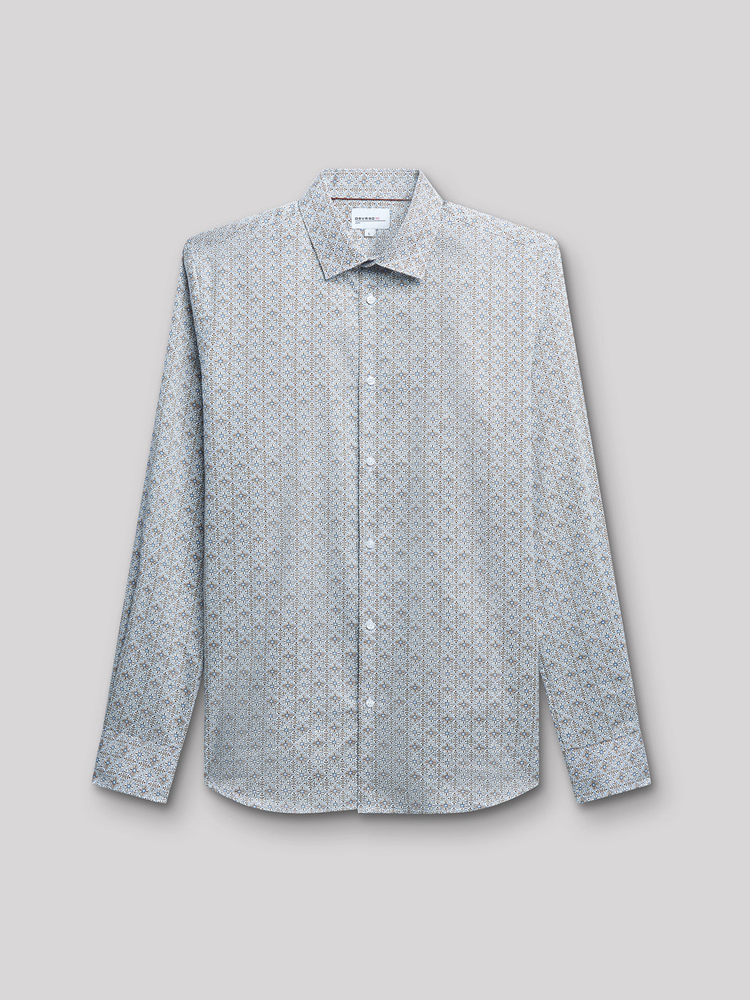 Chemise slim en satin géométrique - DEVRED 1902