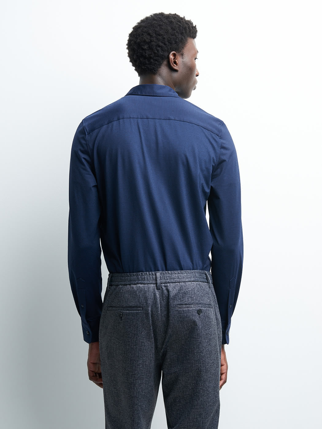 Chemise extra-slim stretch faux uni - DEVRED 1902