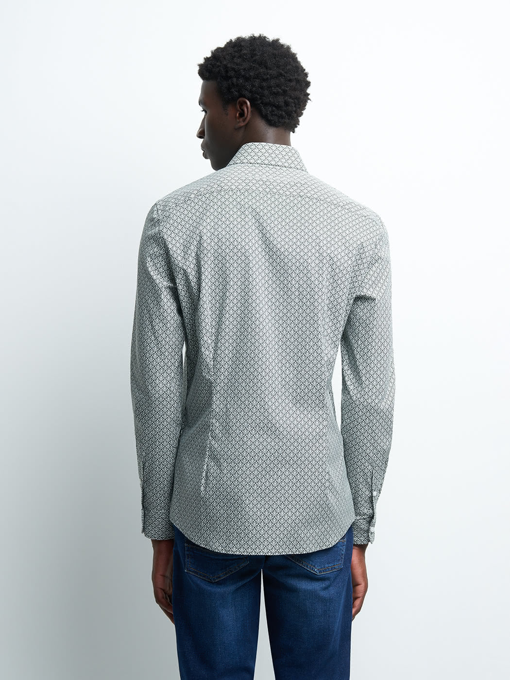 Chemise extra-slim stretch géométrique - DEVRED 1902