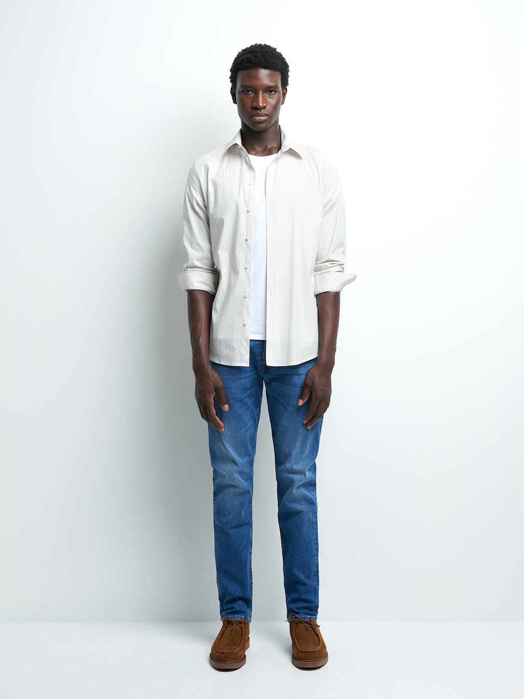 Chemise extra-slim stretch géométrique - DEVRED 1902