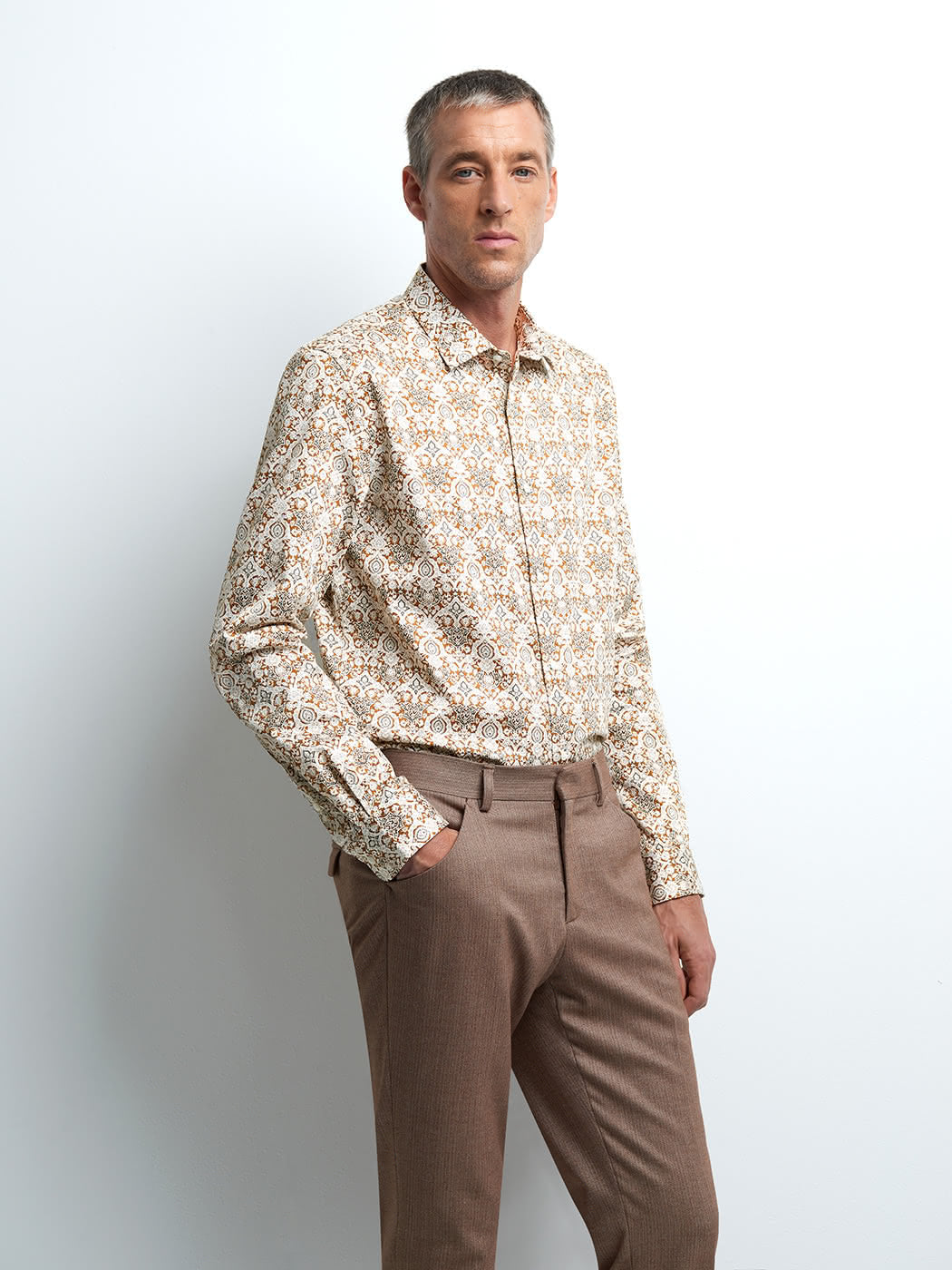 Chemise slim fleurie - DEVRED 1902