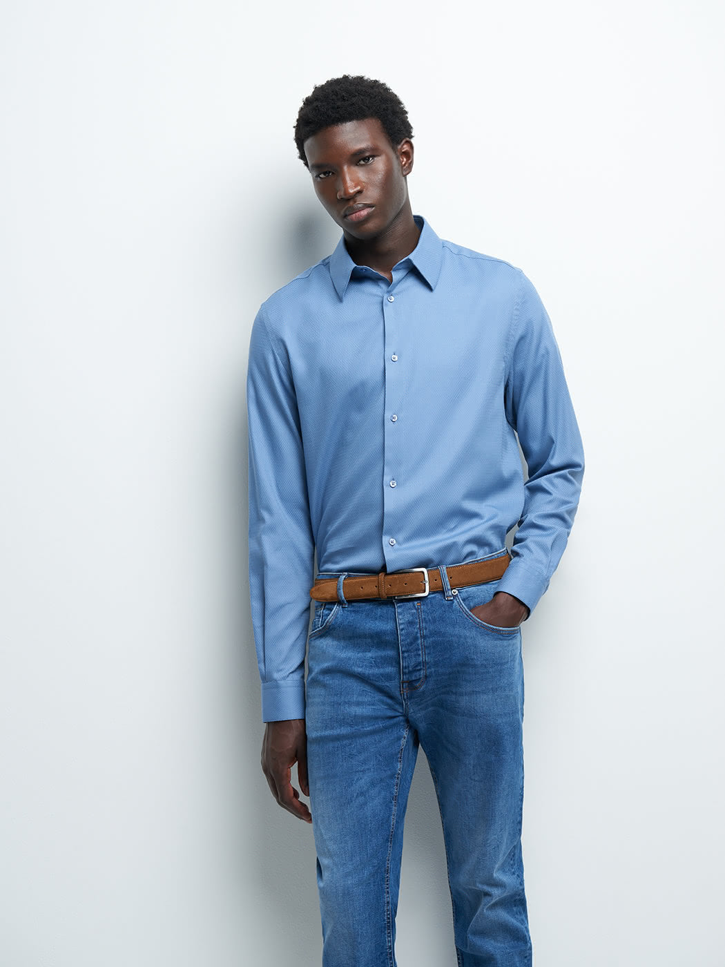 Chemise slim unie - DEVRED 1902
