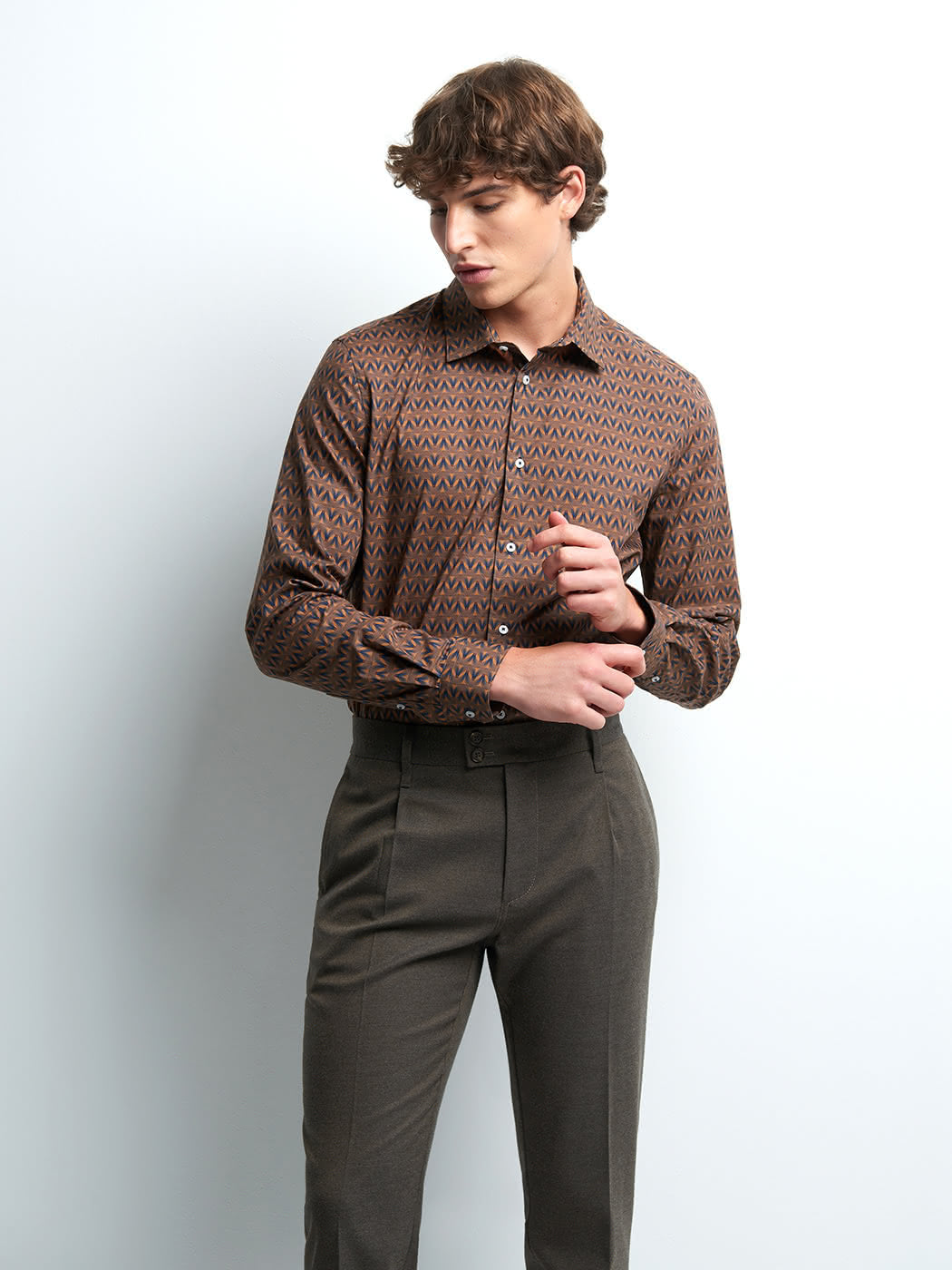 Chemise slim géométrique - DEVRED 1902