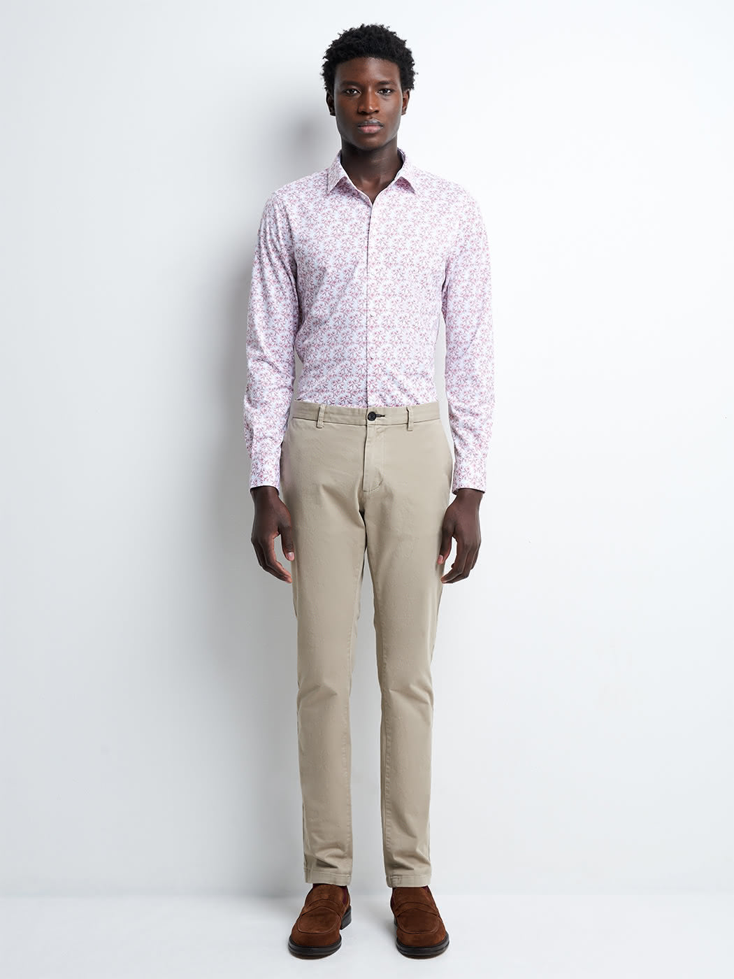 Chemise extra-slim stretch fleurie - DEVRED 1902