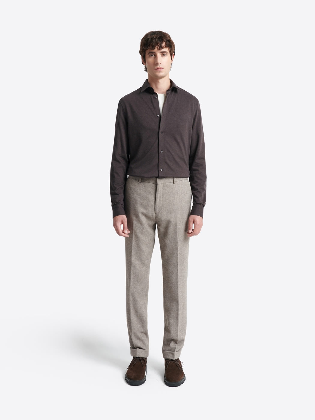 Chemise faux uni 100% coton - DEVRED 1902
