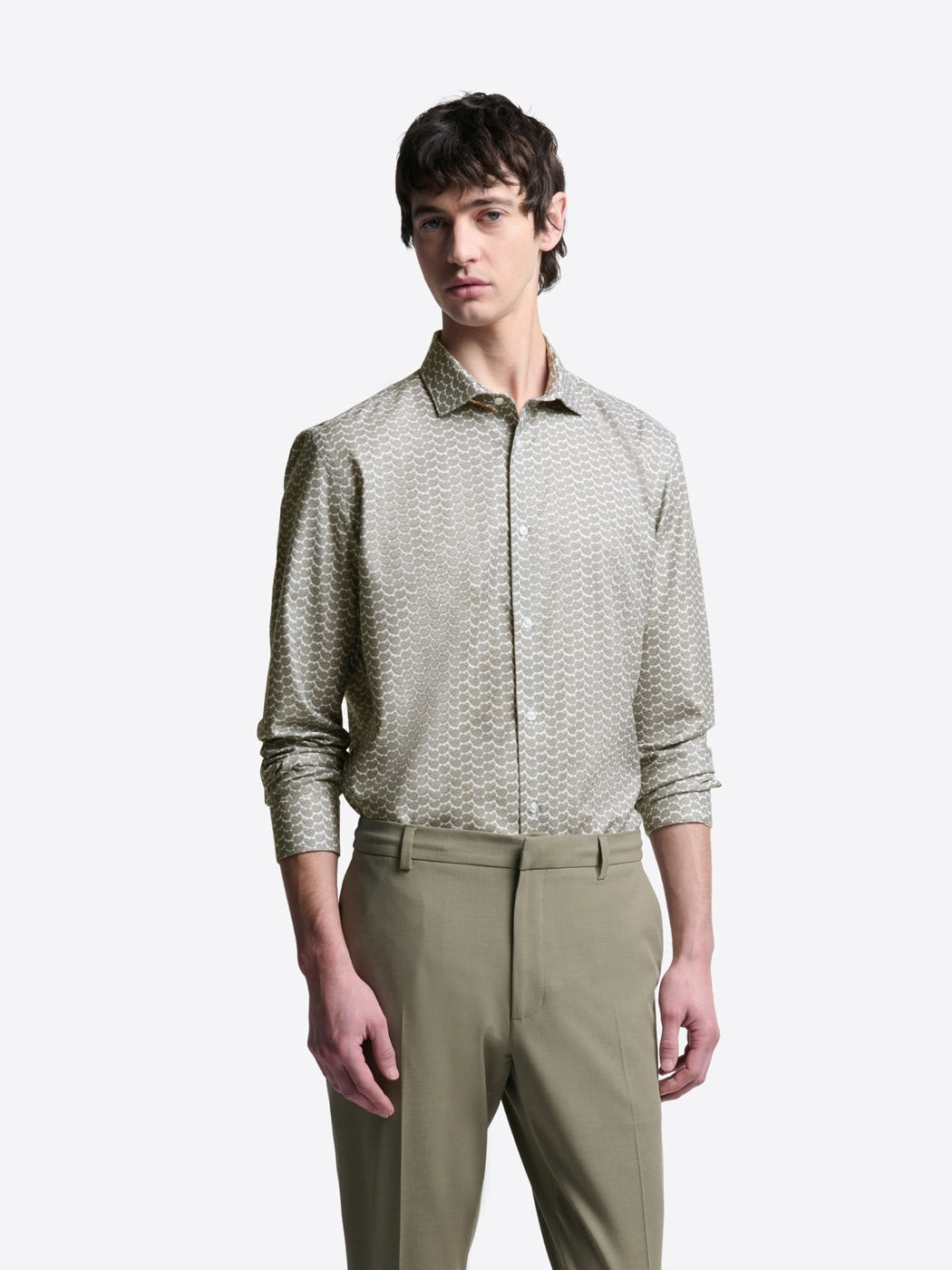 Chemise slim double retors à motif - DEVRED 1902