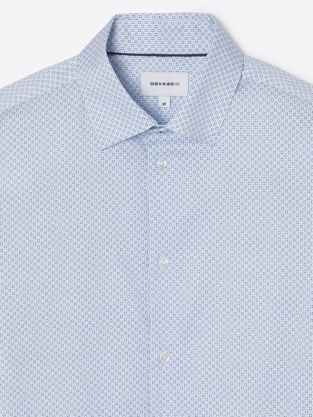 Chemise slim à motif en coton - DEVRED 1902