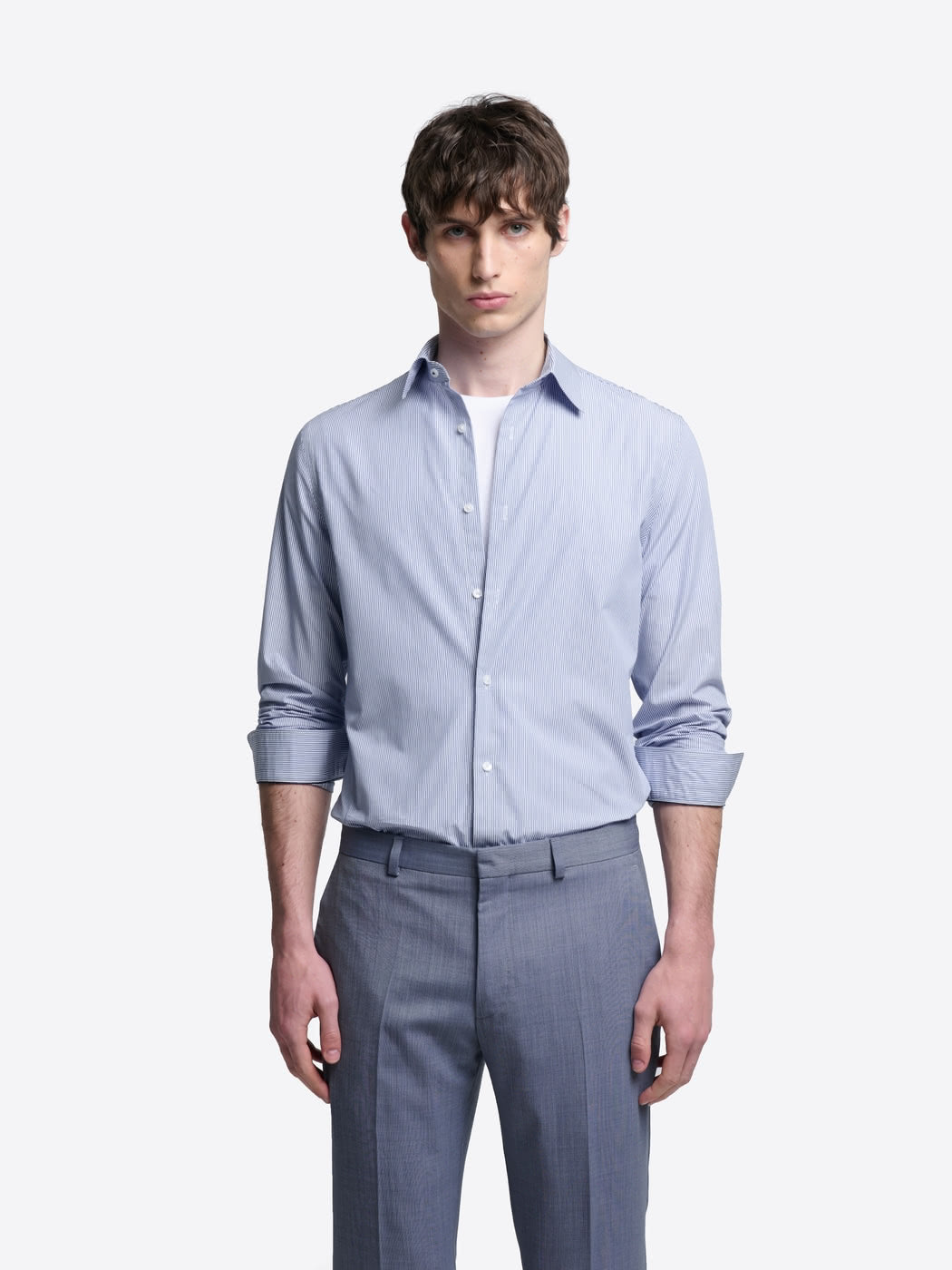 Chemise slim rayée en coton - DEVRED 1902