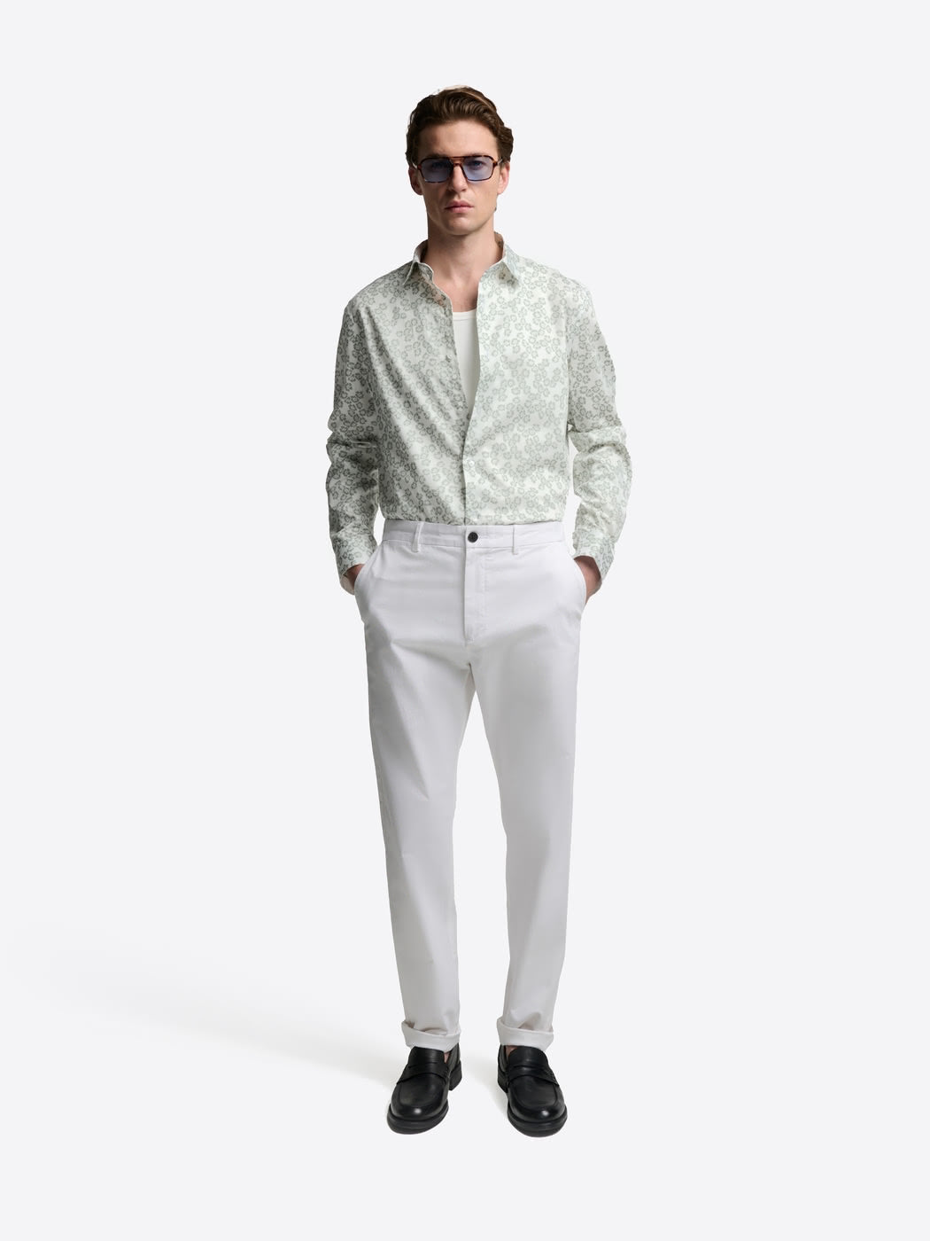 Chemise slim fleurie en coton - DEVRED 1902