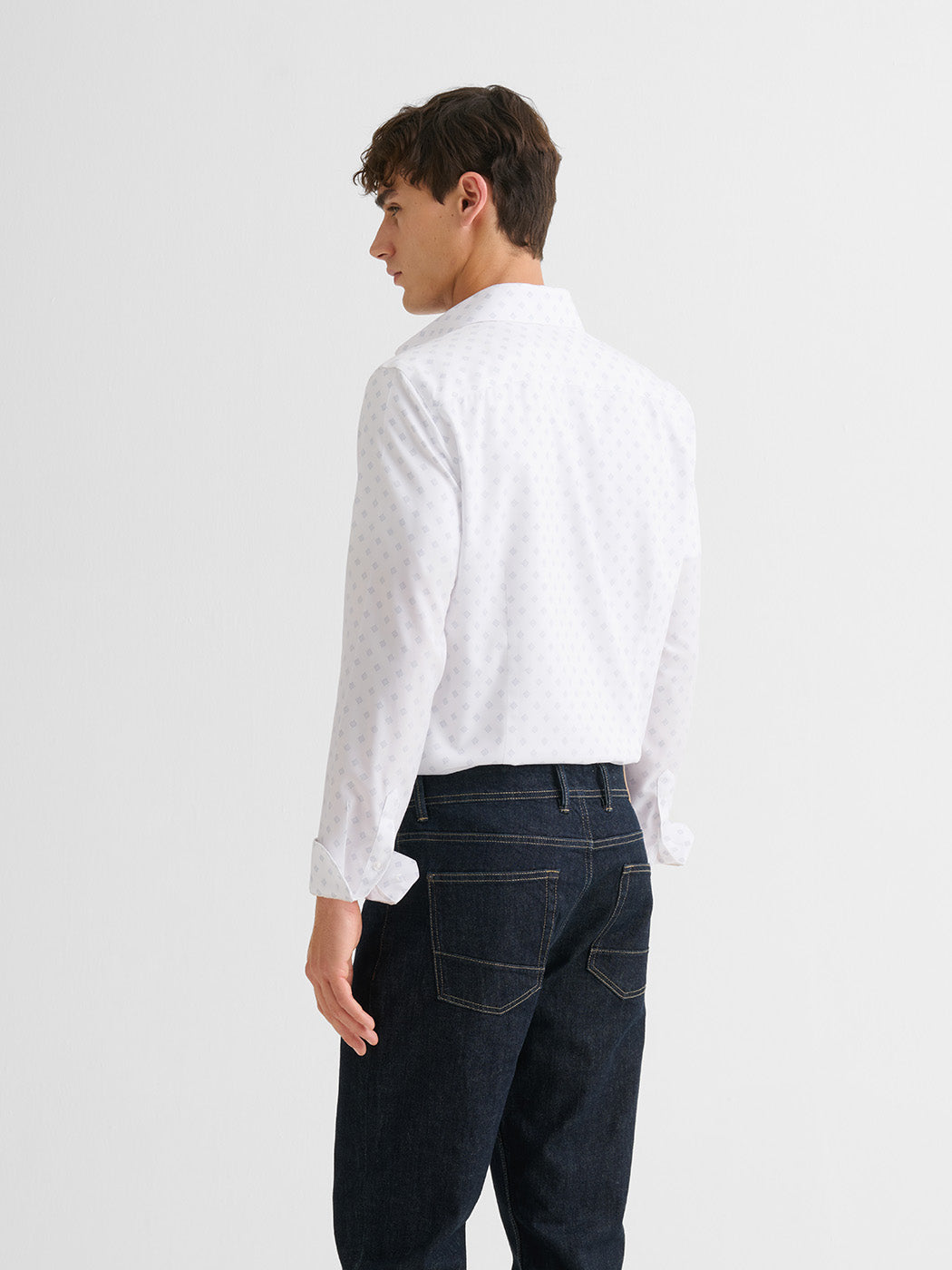 Chemise extraslim sans repassage à motif - DEVRED 1902