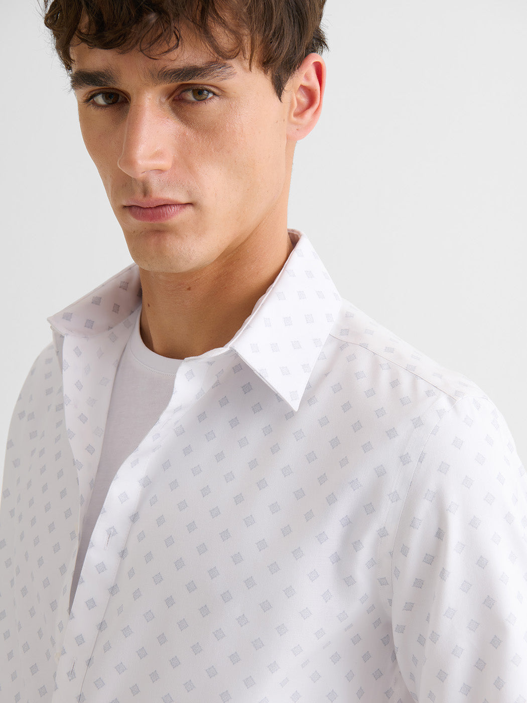 Chemise extraslim sans repassage à motif - DEVRED 1902