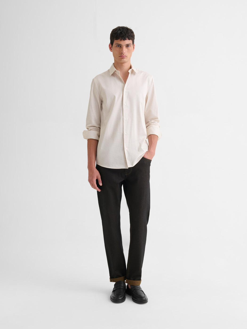 Chemise slim en coton à motif - DEVRED 1902
