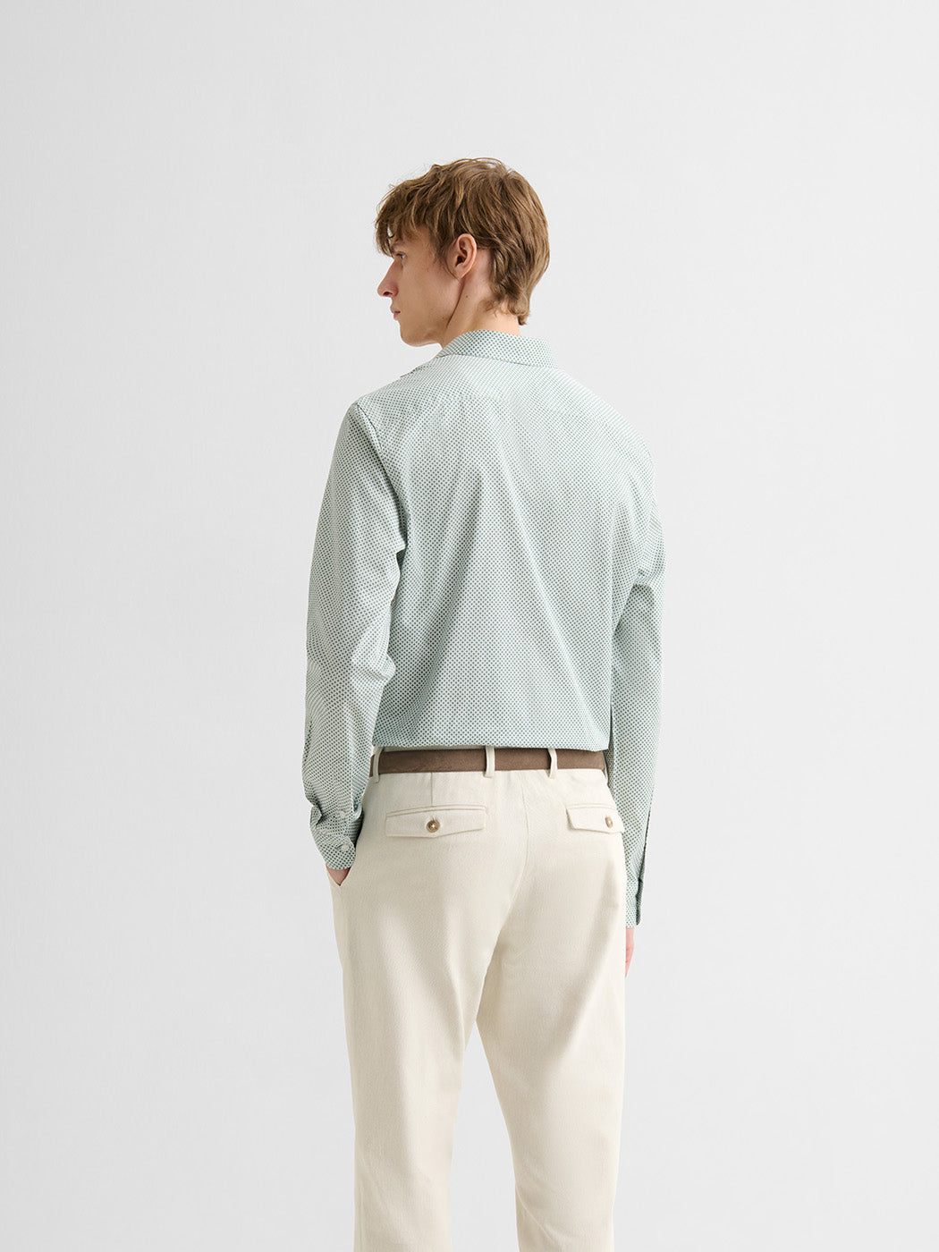 Chemise slim en coton à motif - DEVRED 1902