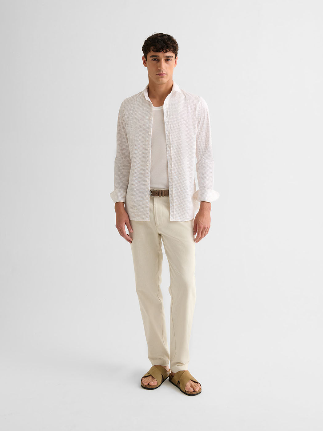 Chemise extraslim tissu traveler à motif - DEVRED 1902