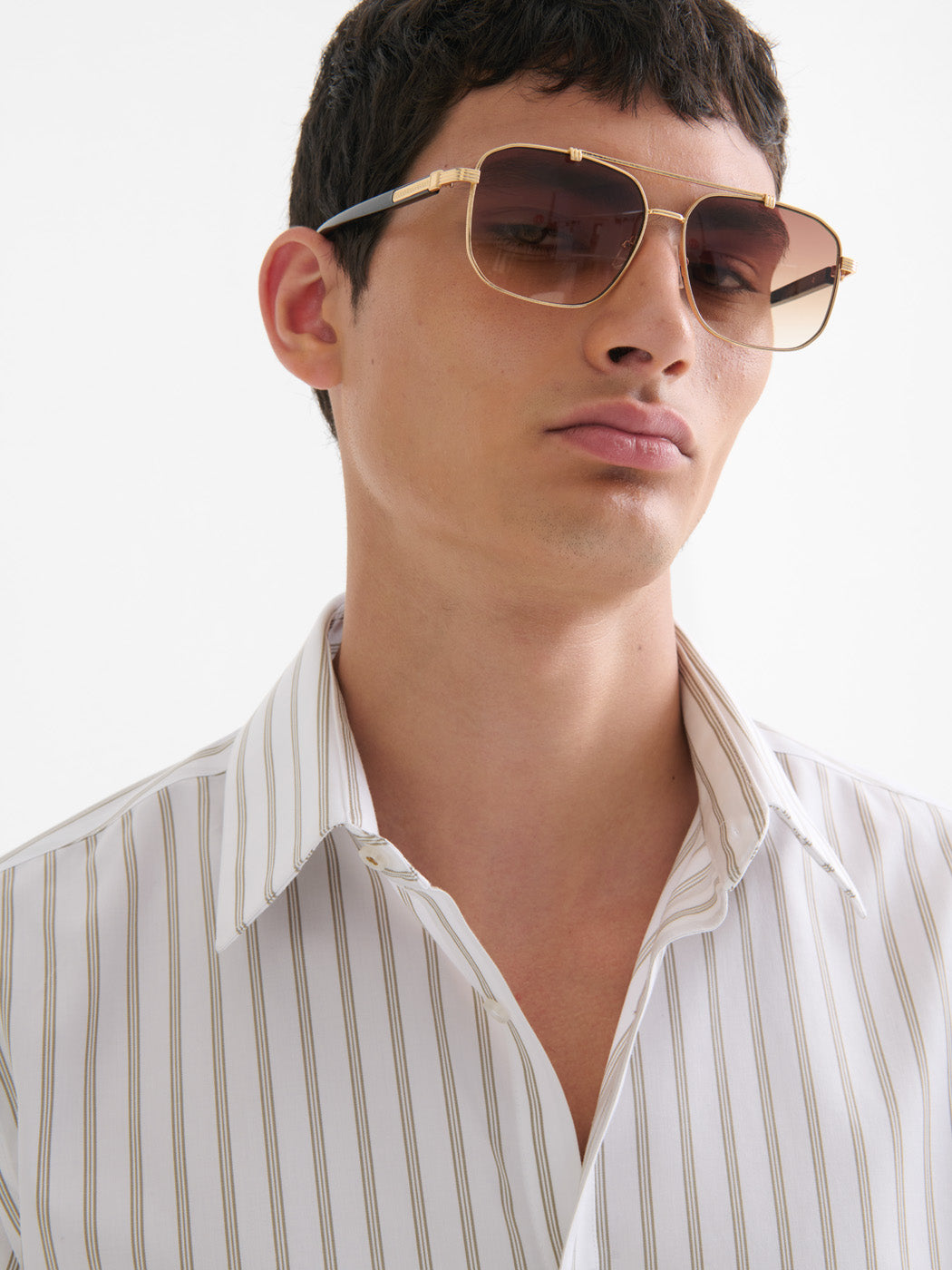 Chemise extraslim sans repassage rayée - DEVRED 1902