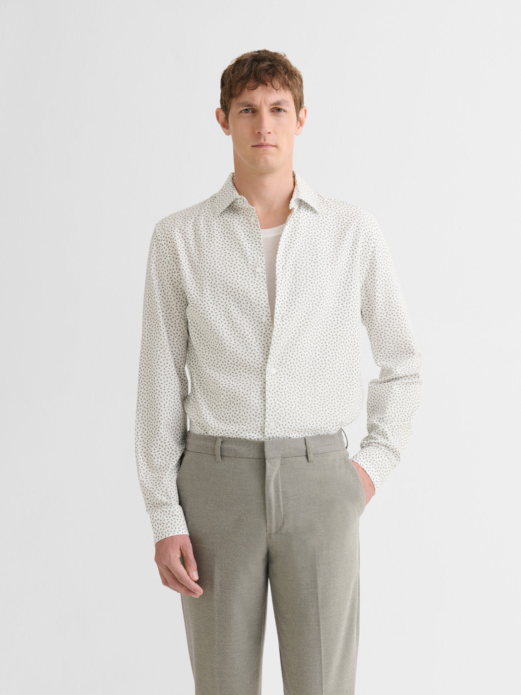 Chemise slim à motif - DEVRED 1902