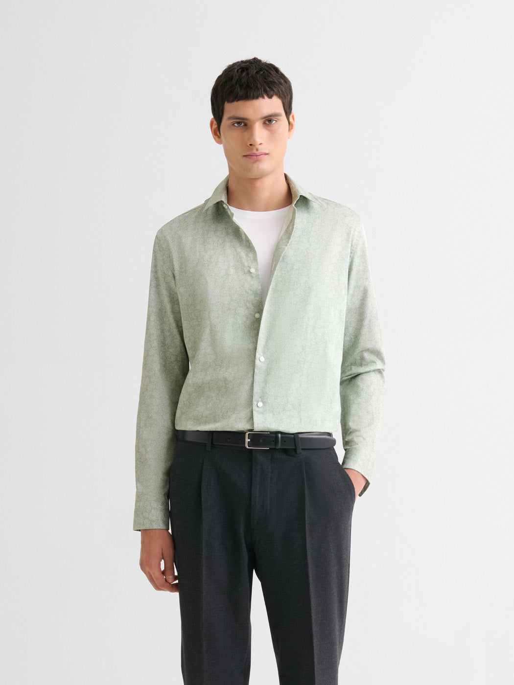 Chemise slim en coton à motif - DEVRED 1902