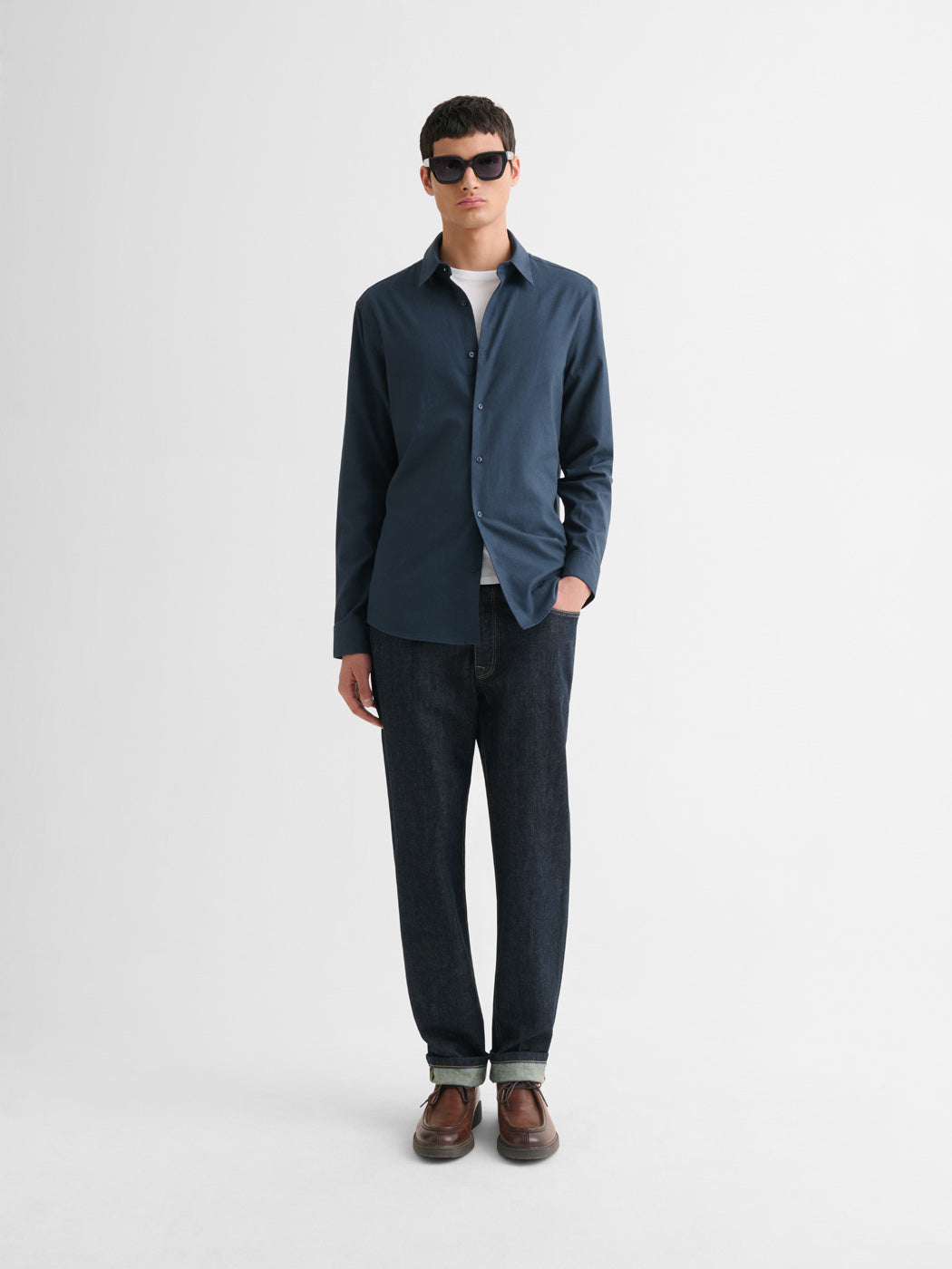 Chemise slim en coton laine - DEVRED 1902