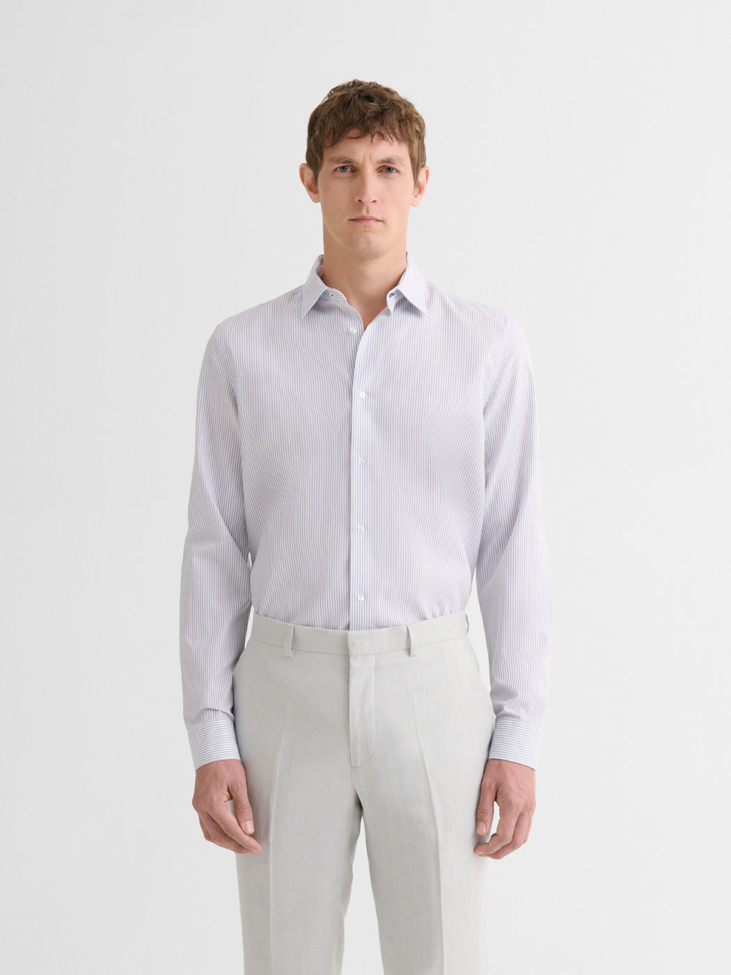 Chemise slim sans repassage rayée - DEVRED 1902