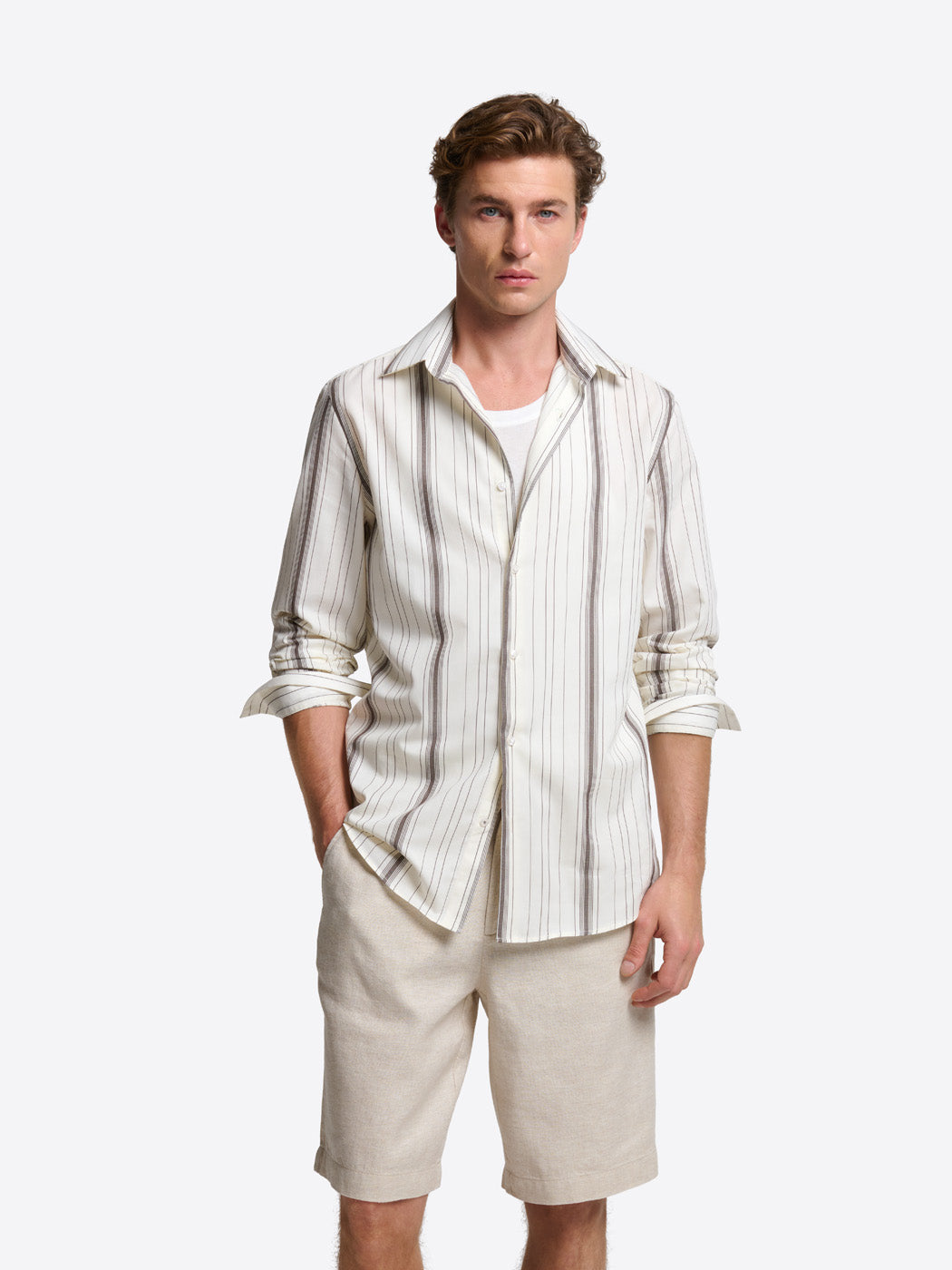 Chemise slim rayée en coton - DEVRED 1902