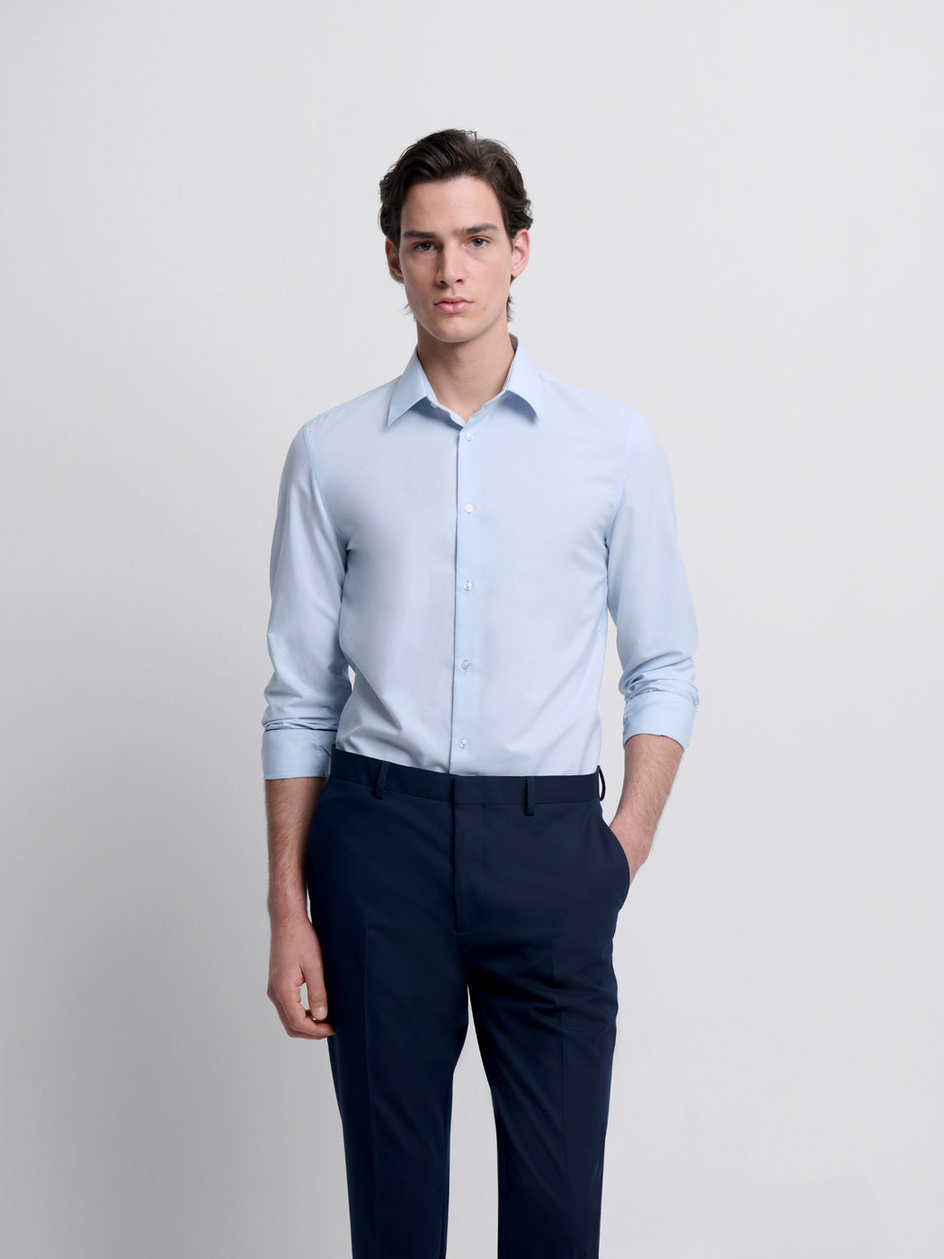 Chemise slim en coton double retors - DEVRED 1902