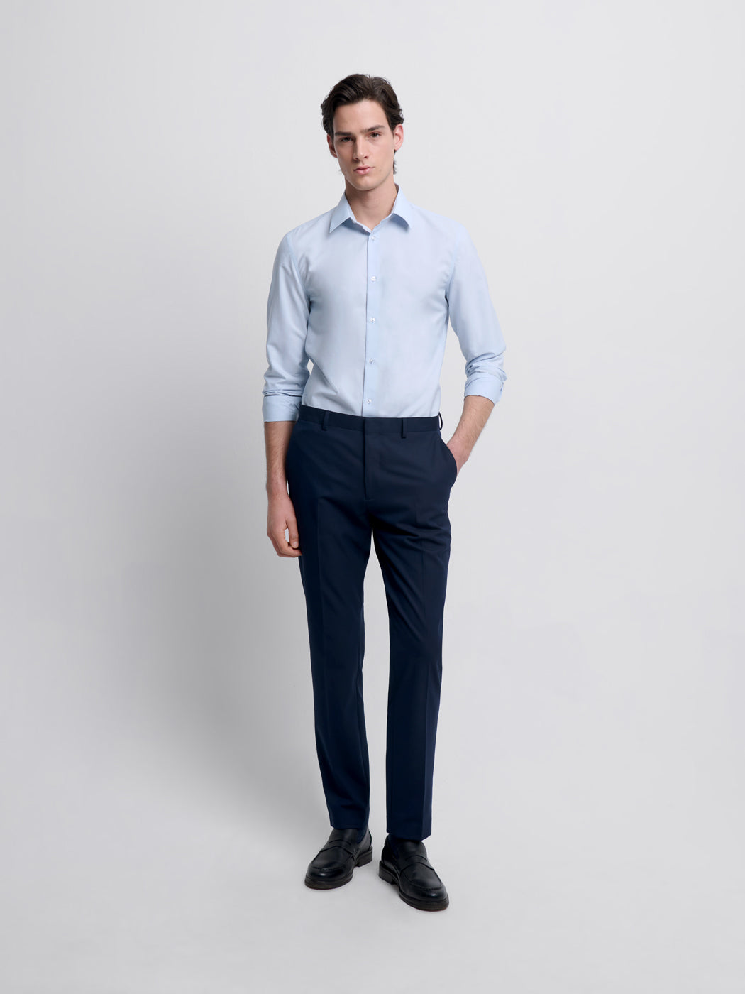 Chemise slim en coton double retors - DEVRED 1902