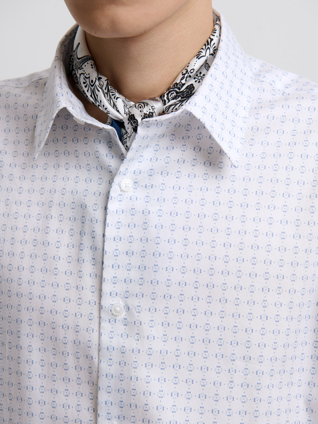 Chemise slim en coton à motifs - DEVRED 1902