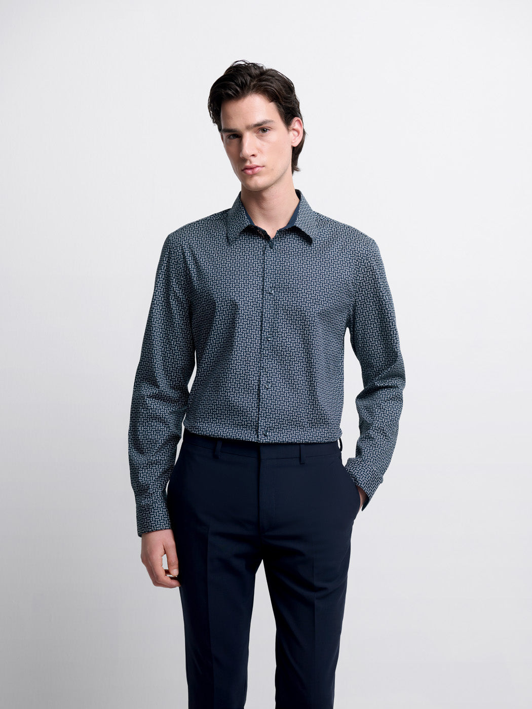 Chemise slim à motifs - DEVRED 1902