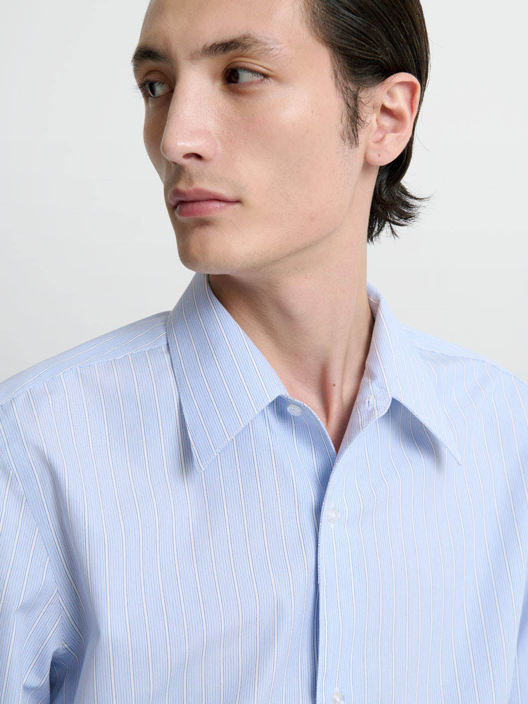 Chemise slim en coton à double rayures - DEVRED 1902