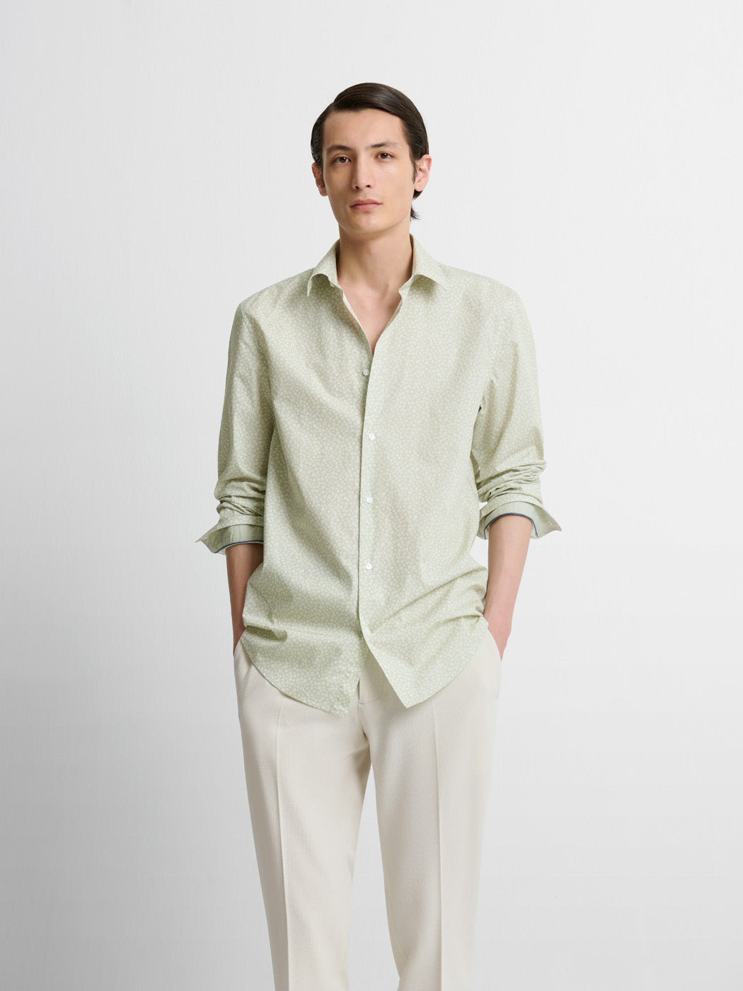 Chemise slim en coton fleurie - DEVRED 1902