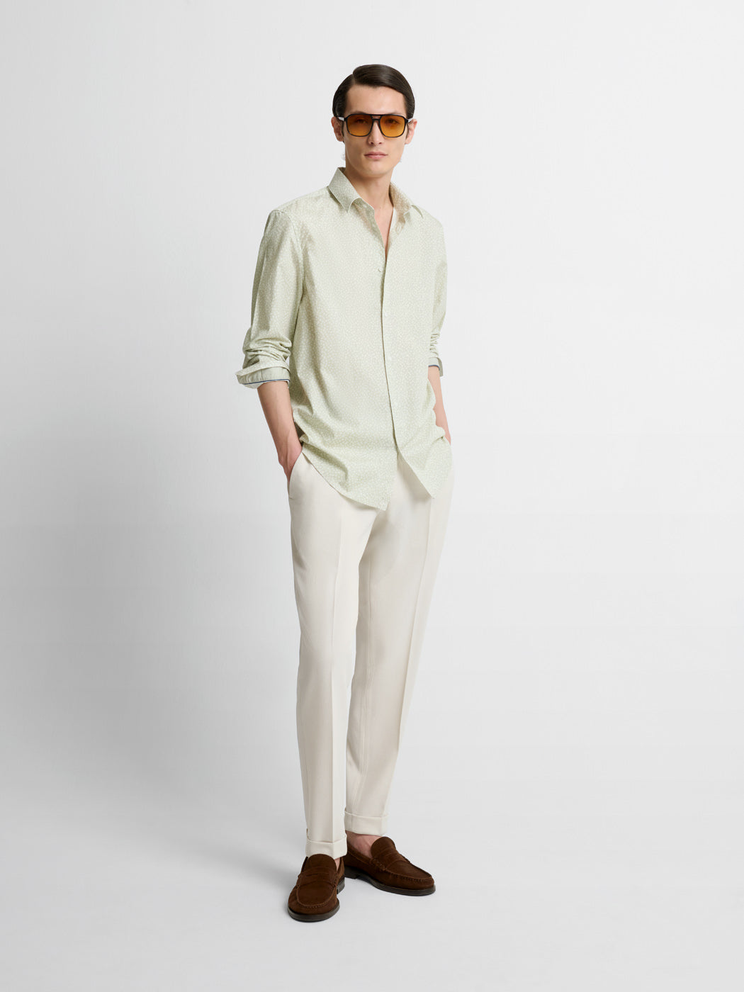 Chemise slim en coton fleurie - DEVRED 1902