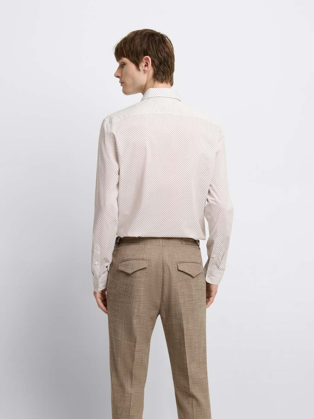 Chemise slim à motifs en coton - DEVRED 1902
