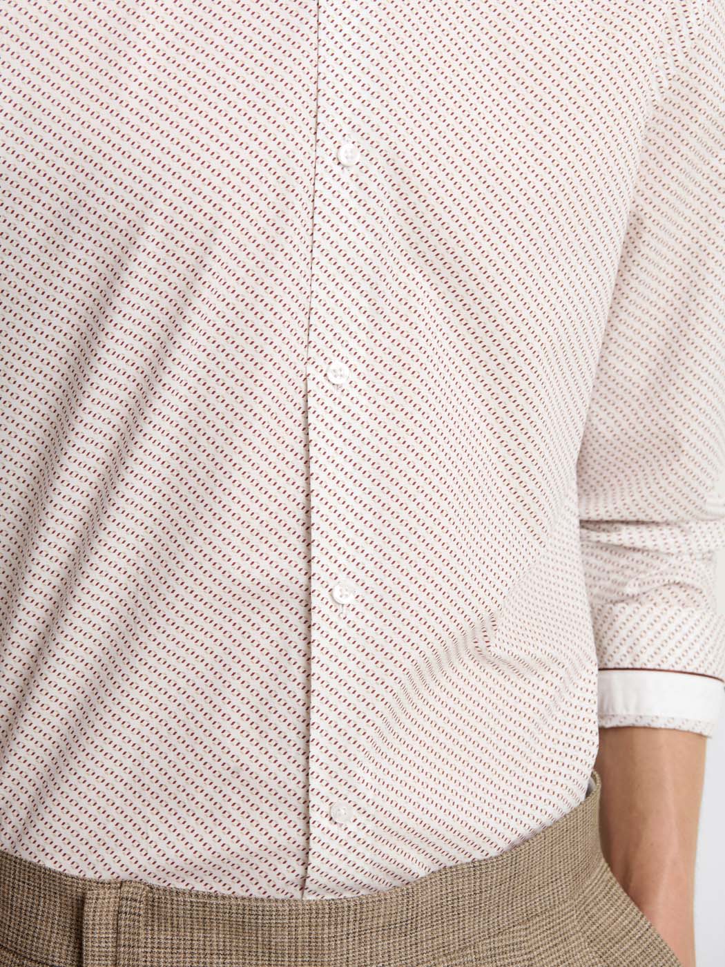Chemise slim à motifs en coton - DEVRED 1902