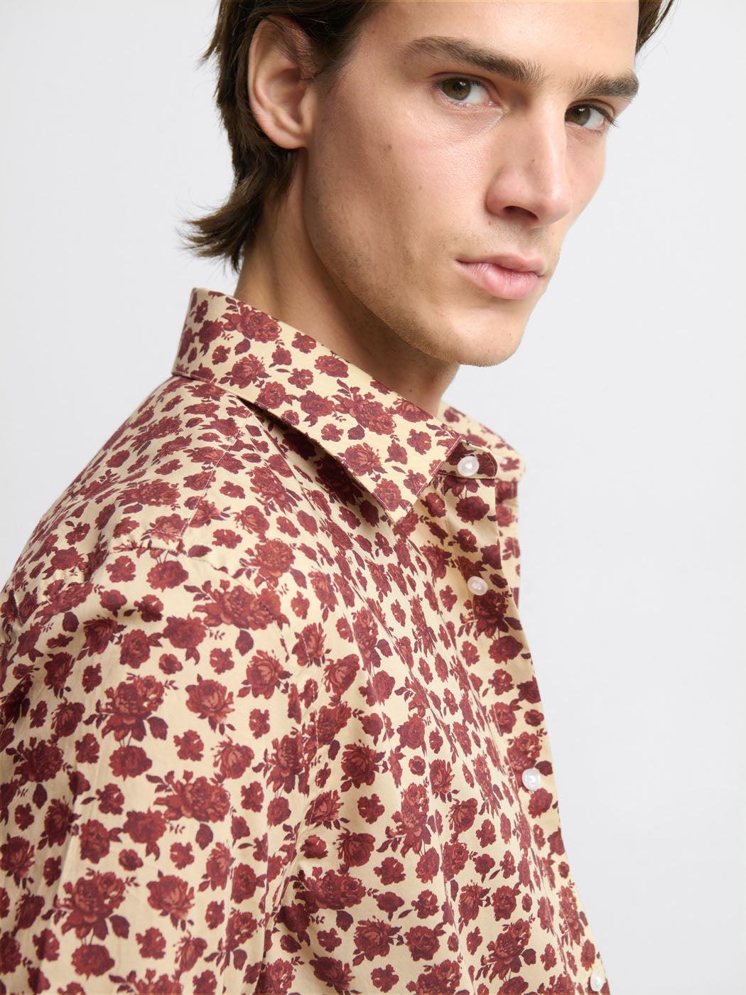 Chemise slim en coton à motifs - DEVRED 1902