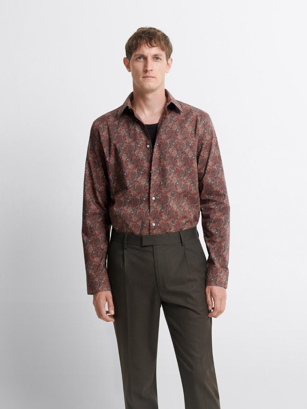 Chemise slim en coton bio à motifs - DEVRED 1902