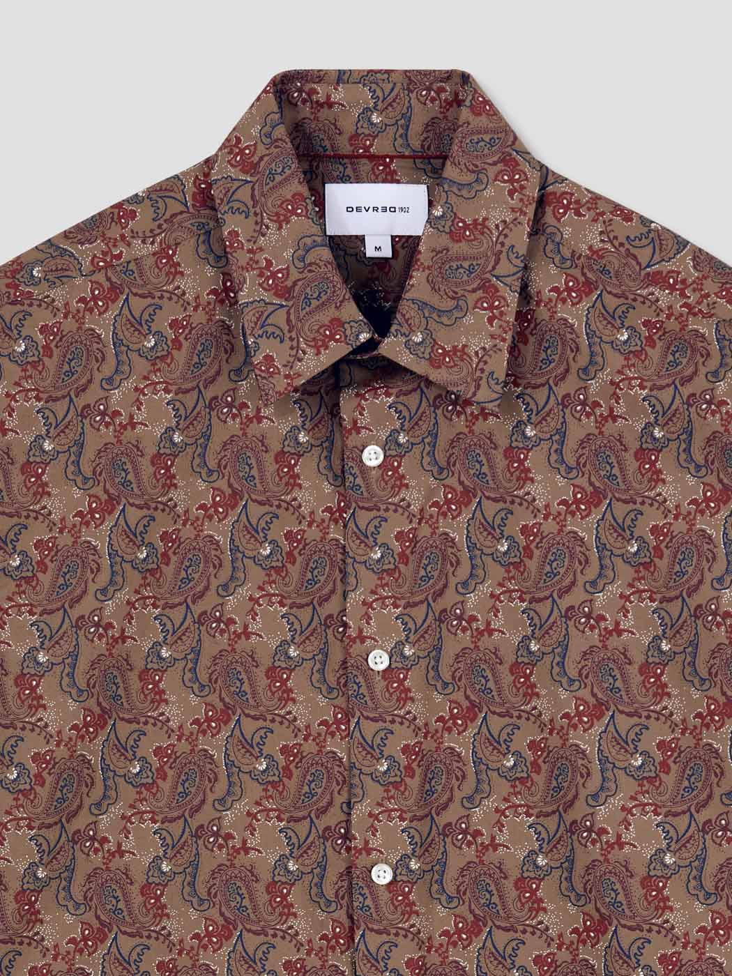 Chemise slim en coton bio à motifs - DEVRED 1902