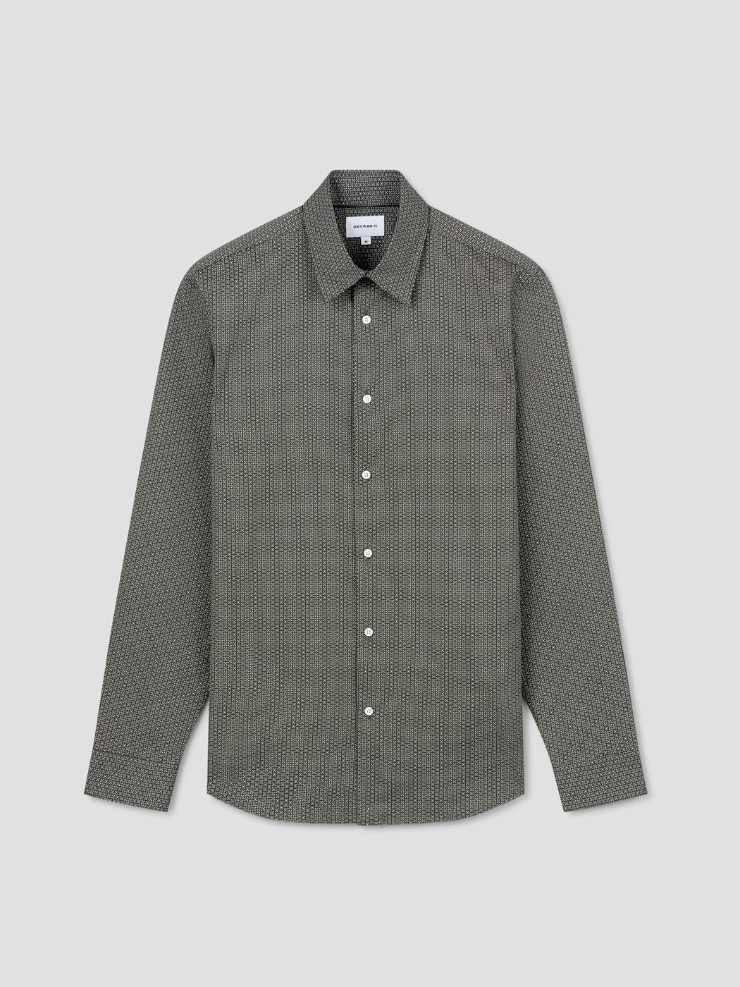 Chemise slim en coton à motifs - DEVRED 1902