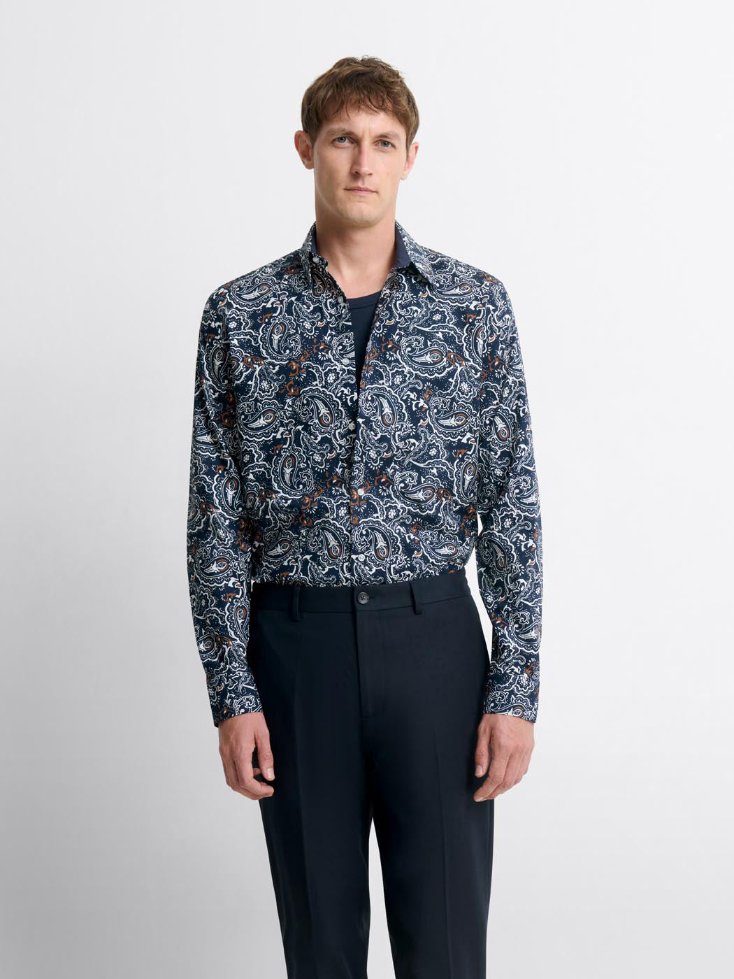Chemise slim en coton bio à motifs - DEVRED 1902