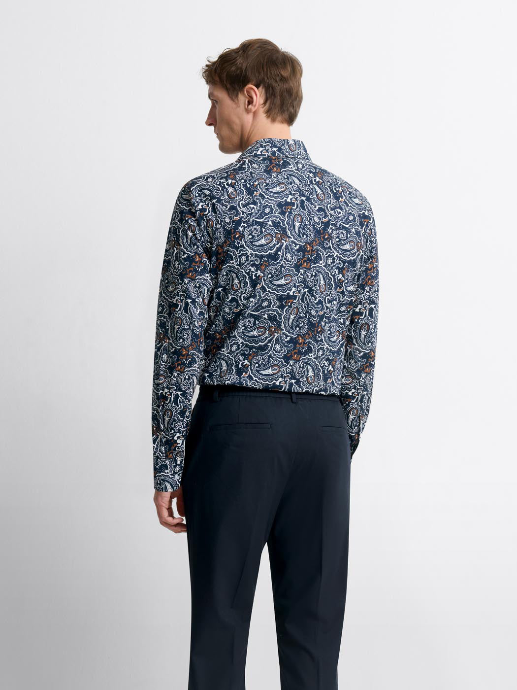 Chemise slim en coton bio à motifs - DEVRED 1902