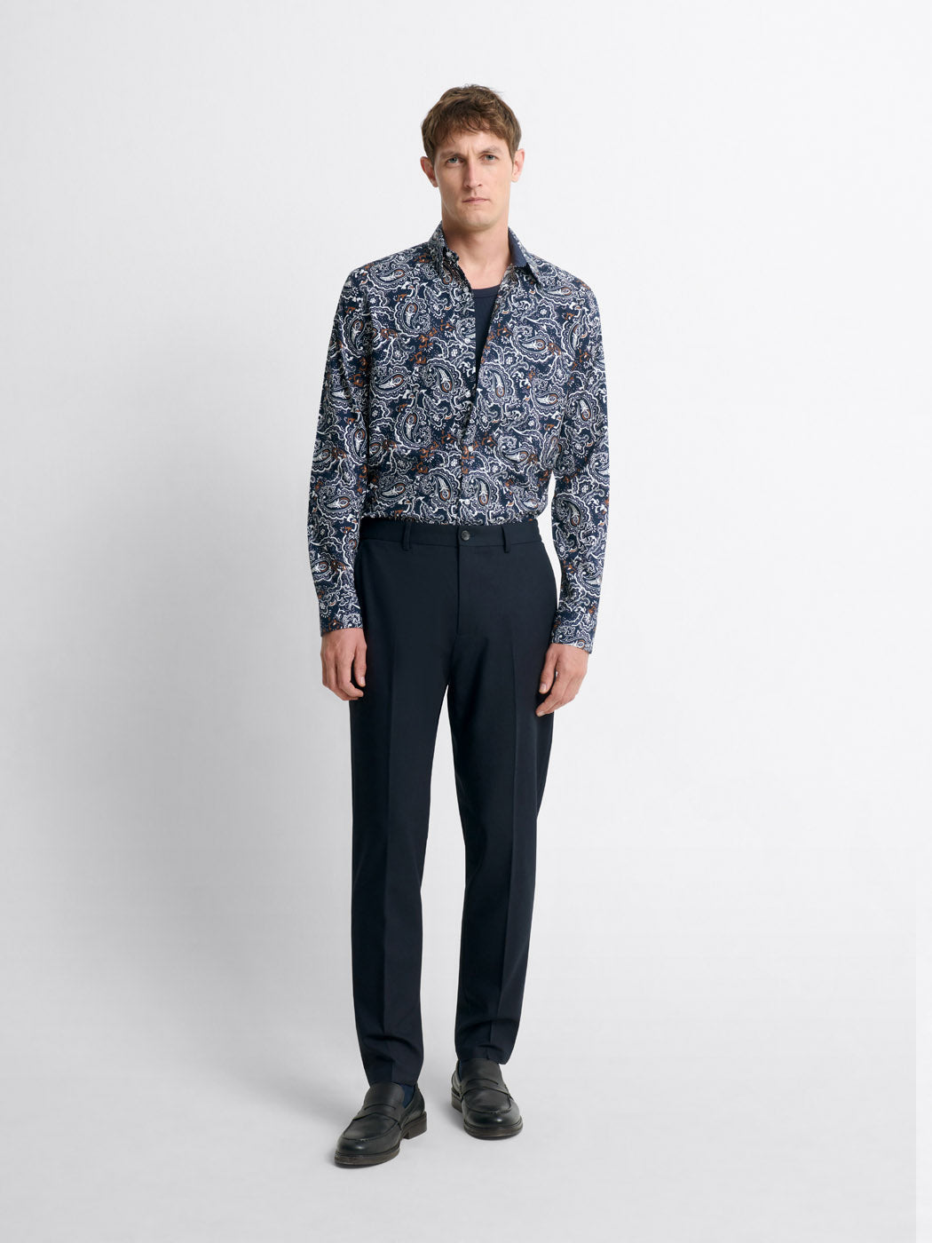 Chemise slim en coton bio à motifs - DEVRED 1902